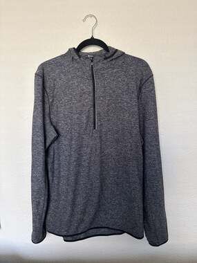 Lululemon Surge Warm Half Zip Hoodie Men’s Medium Black Athletic Pullover